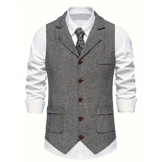 Veste Homme Sans Manches – Élégante et Confortable – Style Polyvalent avec V-Ausschnitt 0