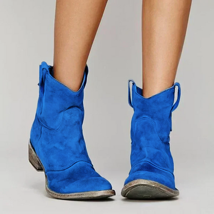 Vintage Cowboy Ankle Boots for Women – Stylish & Comfortable