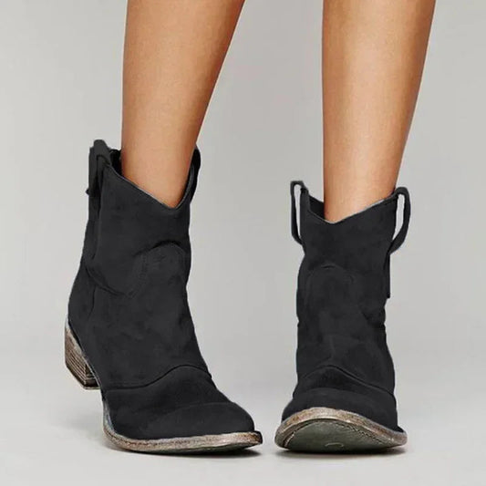 Vintage Cowboy Ankle Boots for Women – Stylish & Comfortable