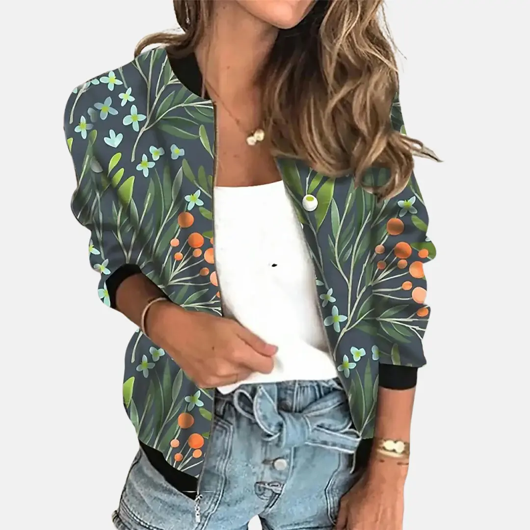 Vintage-Inspired Bomber Jacket for Women – Classic & Versatile-Caliboot