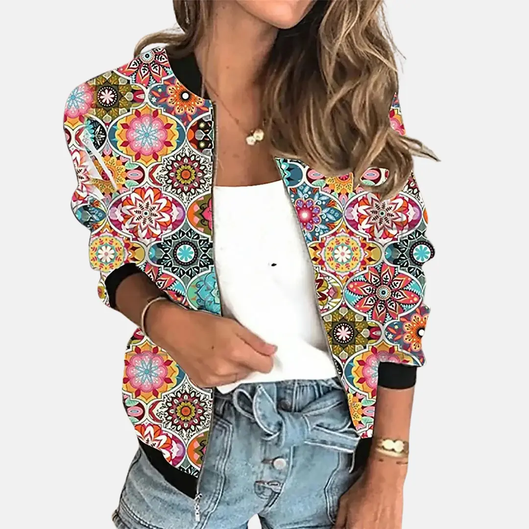 Vintage-Inspired Bomber Jacket for Women – Classic & Versatile-Caliboot