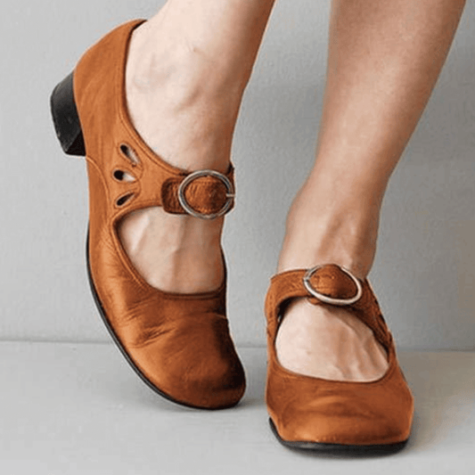 Vintage-Inspired Mary Jane Flats for Women – Elegant & Comfortable Footwear