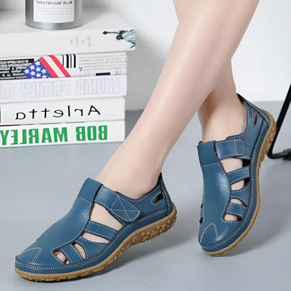 Vintage Leather Sandals for Women – Elegant & Comfortable Design