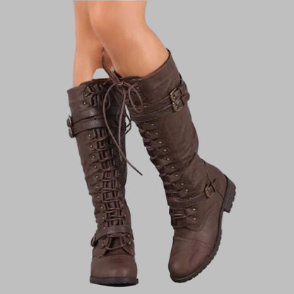 Lauren | Women’s Winter Lace-Up Combat Boots Caliboot