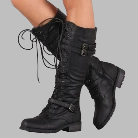 Lauren | Women’s Winter Lace-Up Combat Boots Caliboot