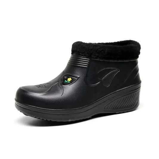 Waterproof Black Ankle Boots for Women – Cozy & Stylish Winter Essential