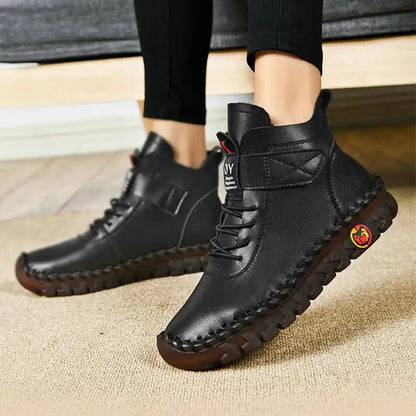 Waterproof Lace-Up Boots for Women – Warm & Stylish Comfort