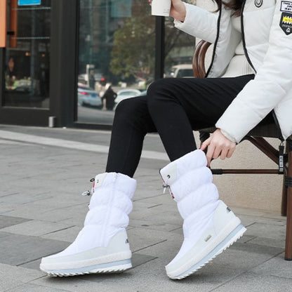 Waterproof Mid-Calf Boots for Women – Cozy & Stylish for Winter