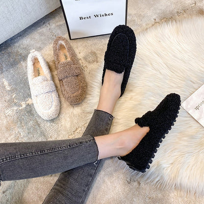 Waterproof Slip-On Loafers for Women – Cozy & Trendy Comfort
