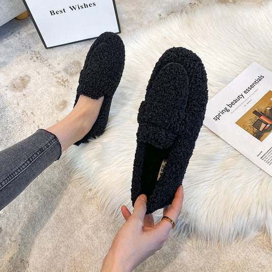 Waterproof Slip-On Loafers for Women – Cozy & Trendy Comfort