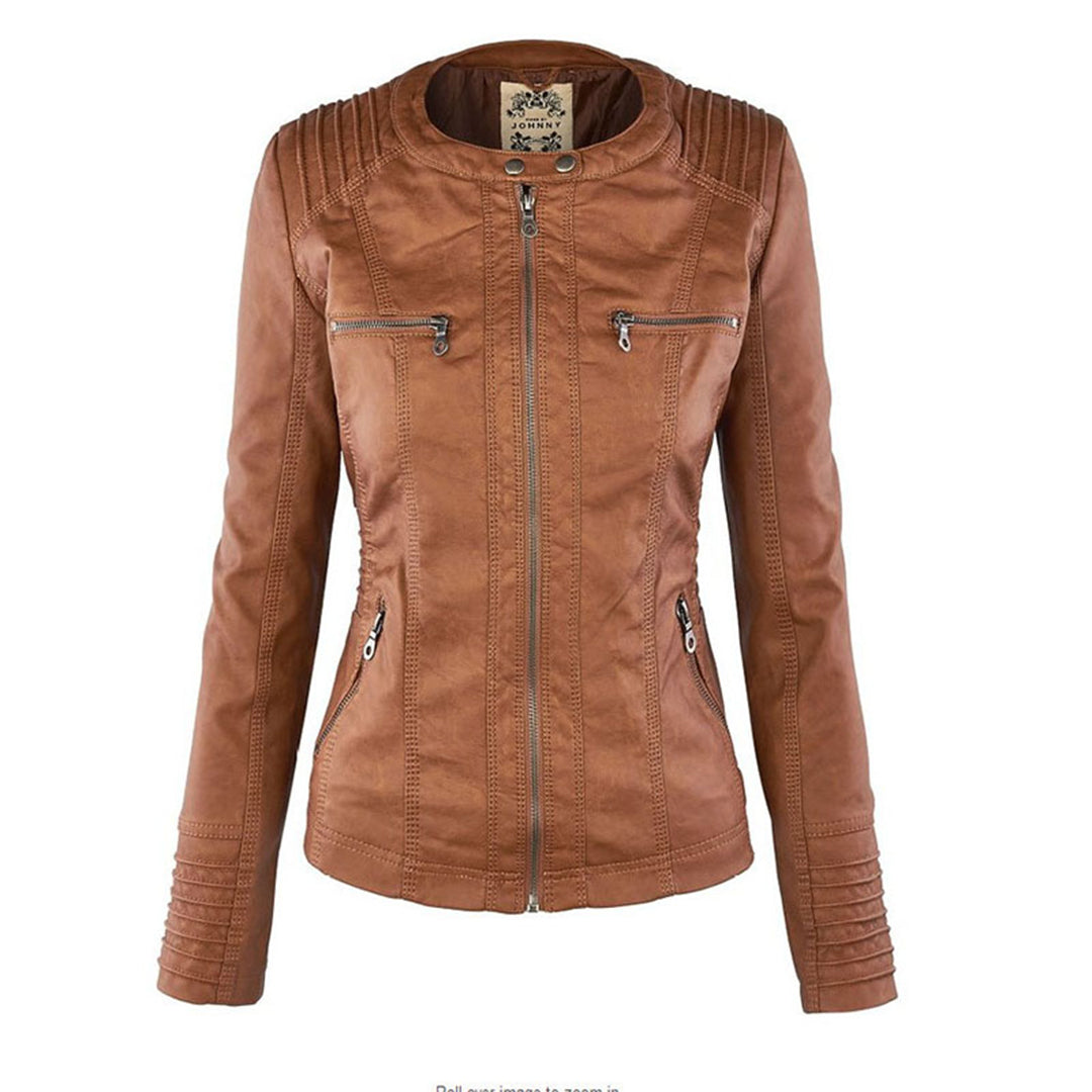 Weatherproof Leather Jacket for Women – Stylish & Functional Design 1