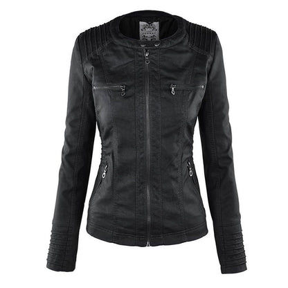 Weatherproof Leather Jacket for Women – Stylish & Functional Design 4