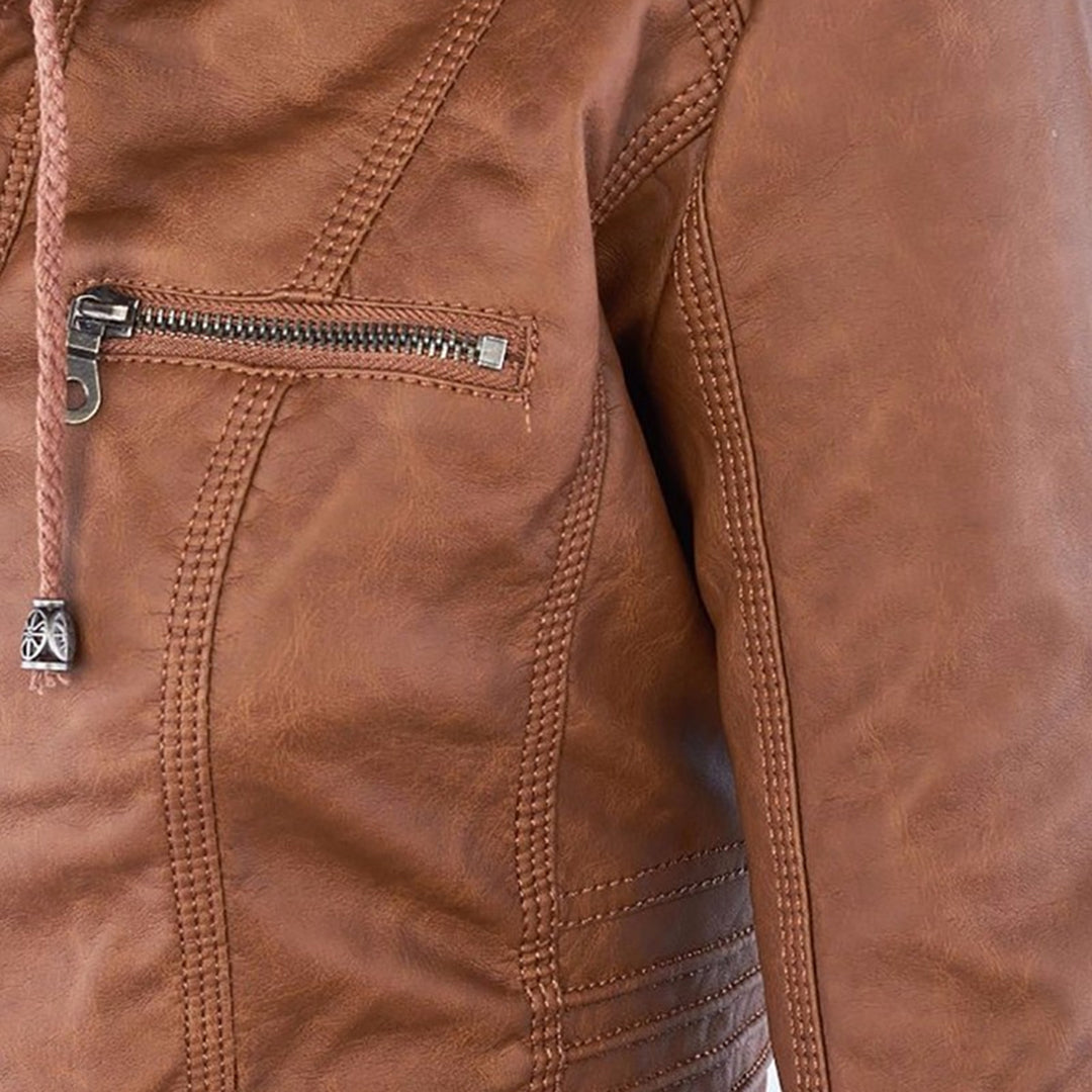 Weatherproof Leather Jacket for Women – Stylish & Functional Design 8