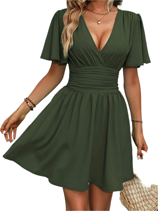  Robe de Soirée – Décolleté en V Élégant et Polyvalent 0