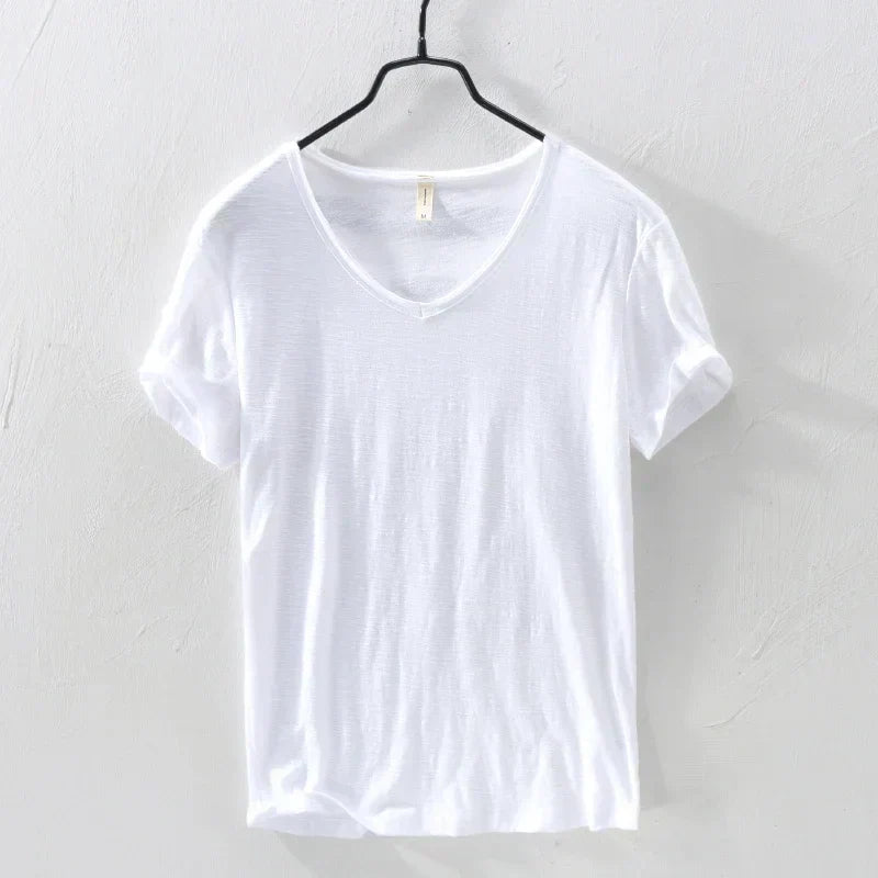Elias - T-Shirt à Col V pour Hommes – Intemporel & Stylé