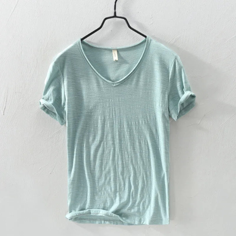Elias - T-Shirt à Col V pour Hommes – Intemporel & Stylé