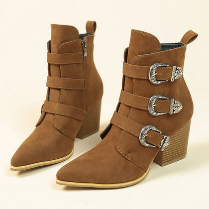 Bottes Mi-Mollet Rétro Automne-Hiver