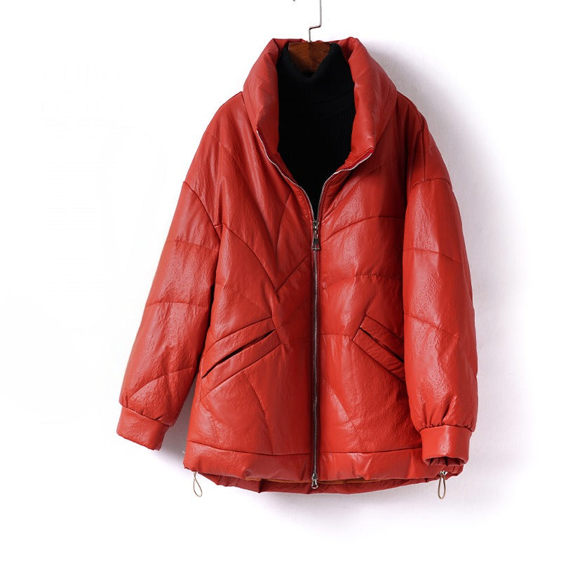 MILENA™ LEATHER DOWN COAT Caliboot