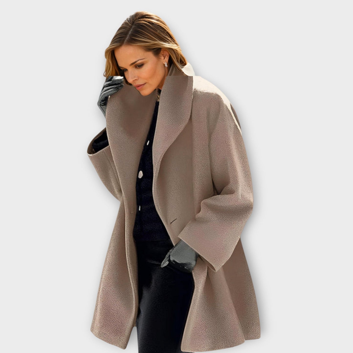 Maria | Oversized Winter Coat with Wide Collar for Women Caliboot