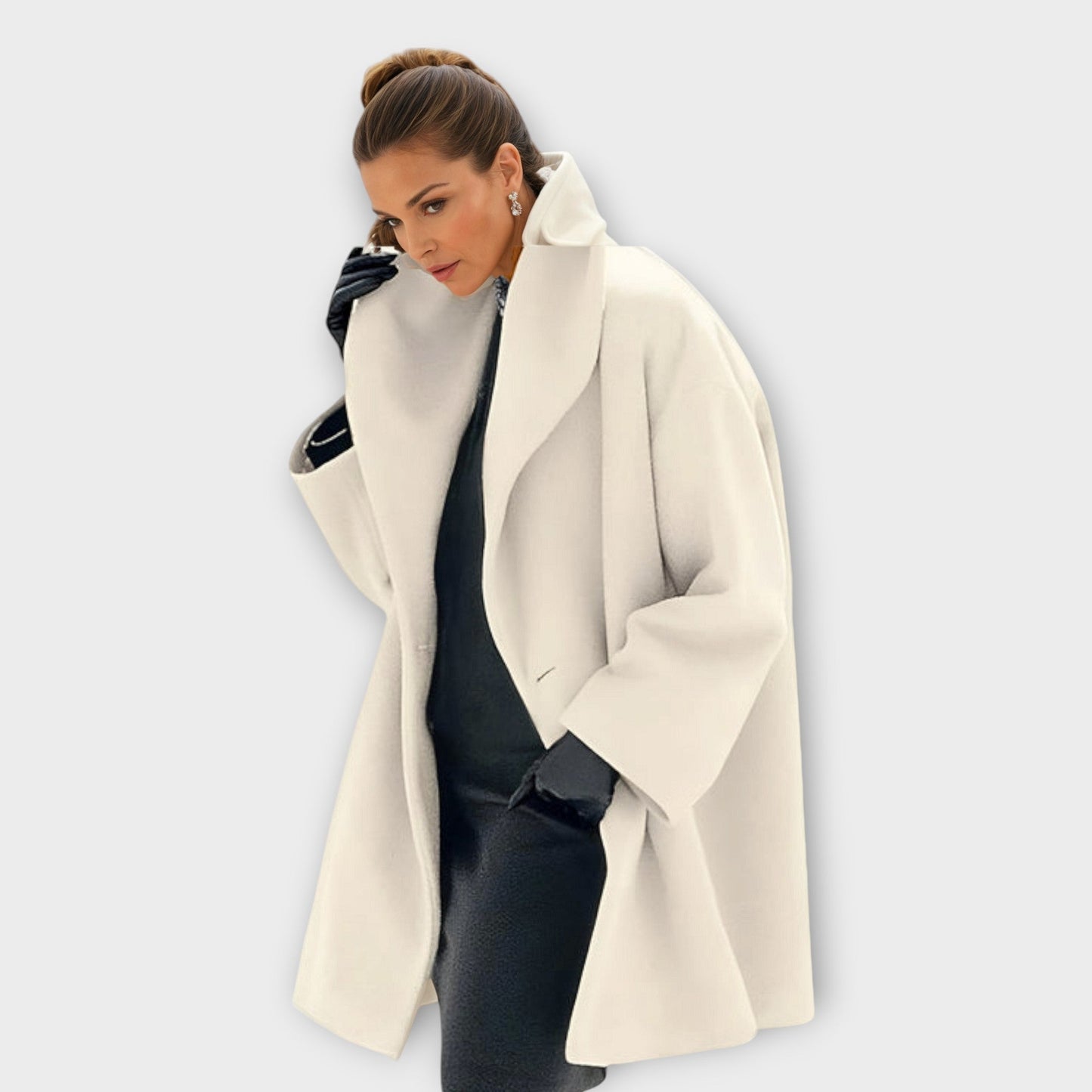 Maria | Oversized Winter Coat with Wide Collar for Women Caliboot
