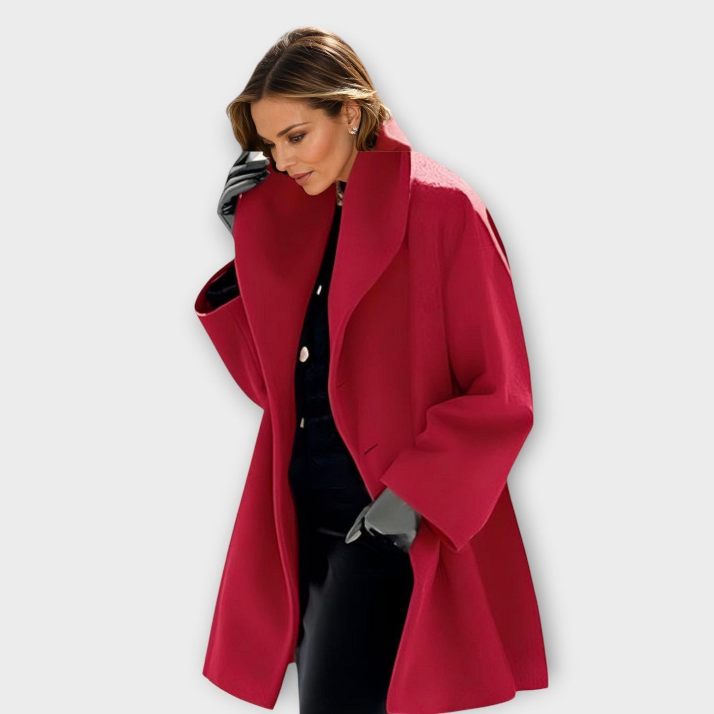 Maria | Oversized Winter Coat with Wide Collar for Women Caliboot
