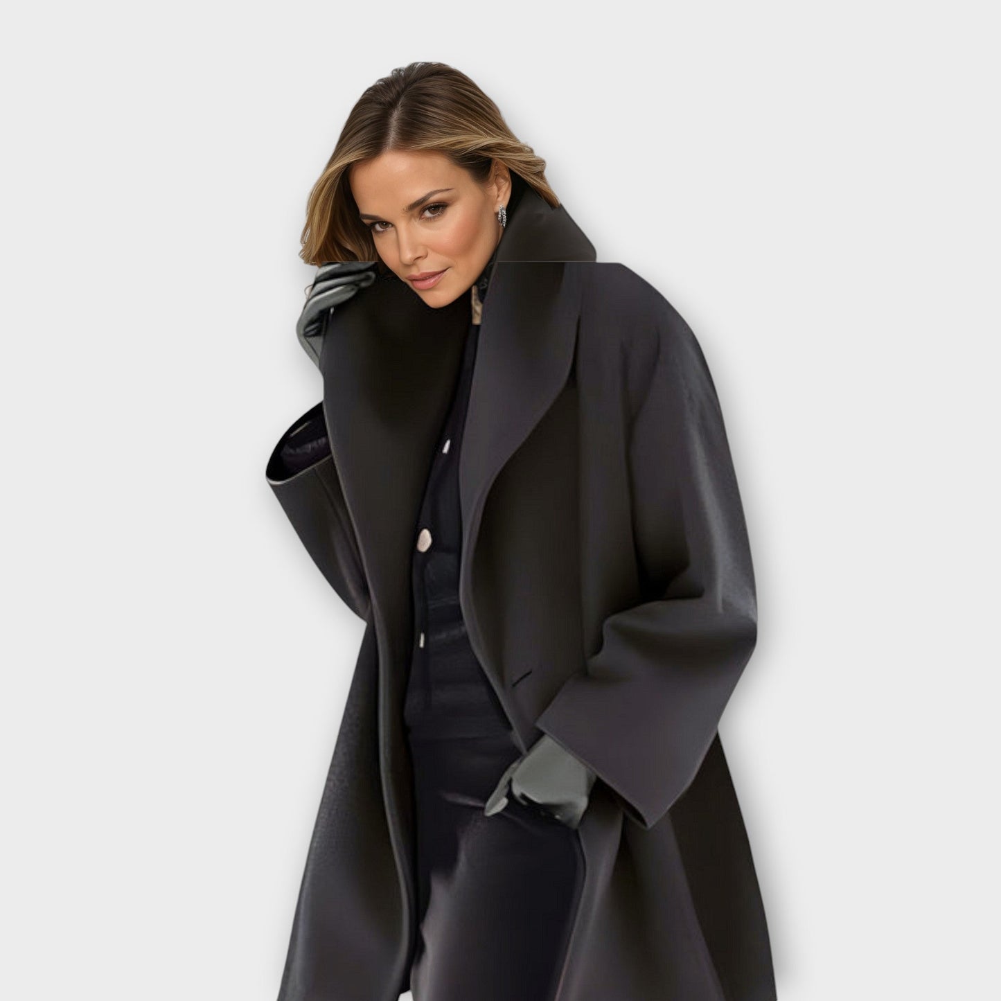 Maria | Oversized Winter Coat with Wide Collar for Women Caliboot