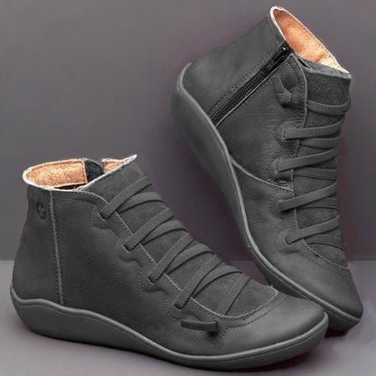 Lace-Up Orthopedic Ankle Boots for Women – Supportive & Comfortable Design