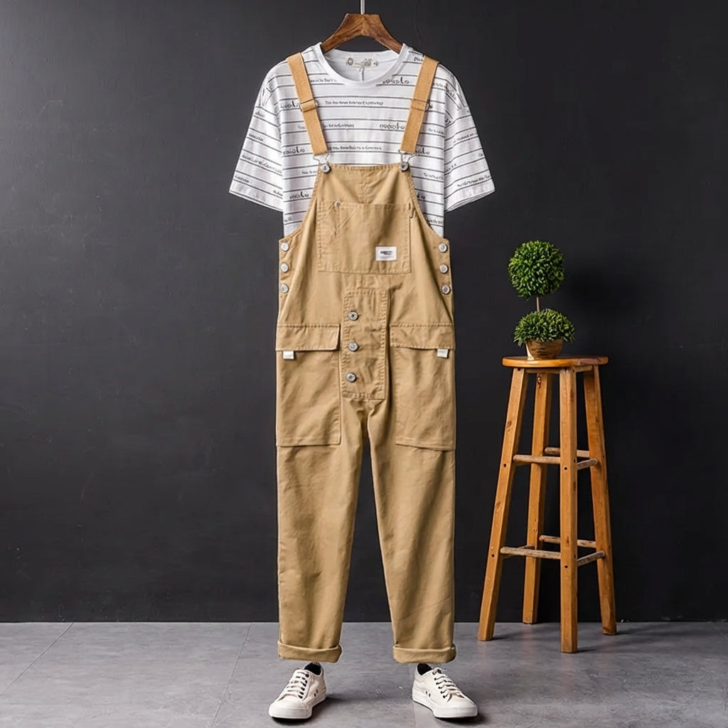 Relaxed Fit Sleeveless Full-Length Overalls for Women – Comfortable & Functional Design Caliboot