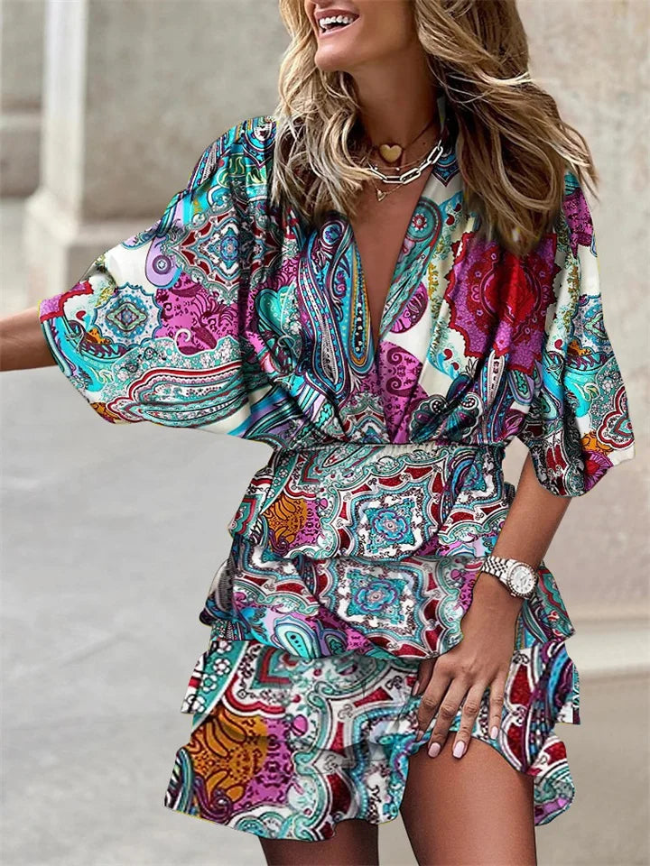 Myriam – Robe Imprimée pour Femmes – Tendance & Fluide