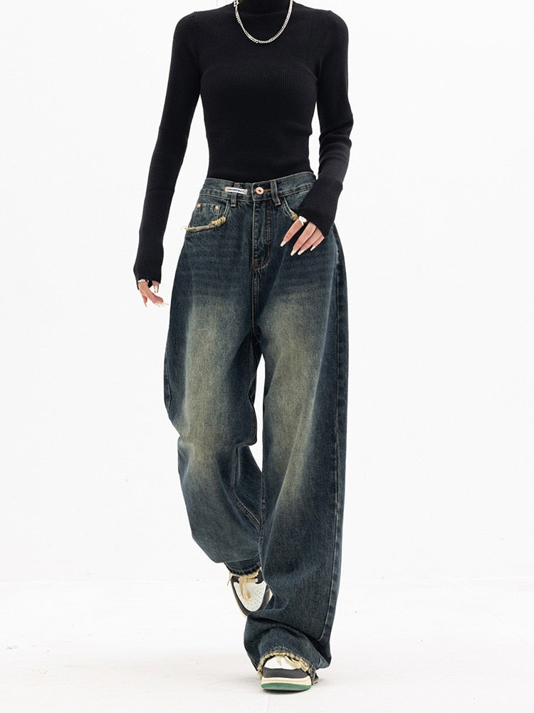 Patricia | Women’s Trendy High-Waisted Wide-Leg Jeans Caliboot