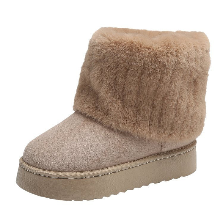Madison | Women's Winter Fur Trim Ankle Boots Caliboot