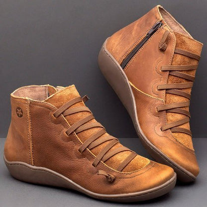 Lace-Up Orthopedic Ankle Boots for Women – Supportive & Comfortable Design