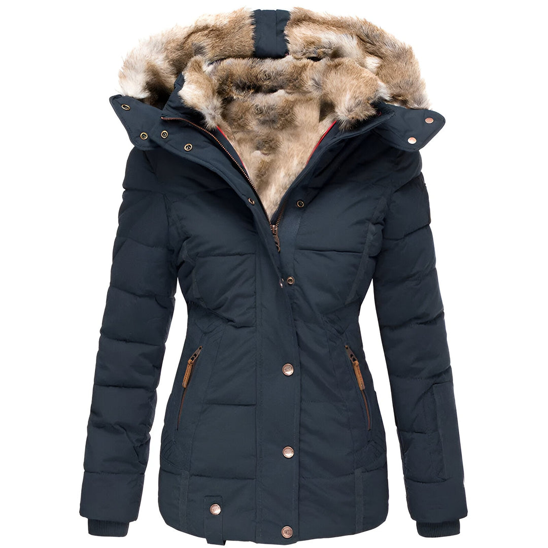 Gabrielle | Women’s Winter Puffer Jacket with Fur Hood Caliboot