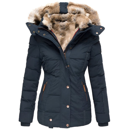 Gabrielle | Women’s Winter Puffer Jacket with Fur Hood Caliboot