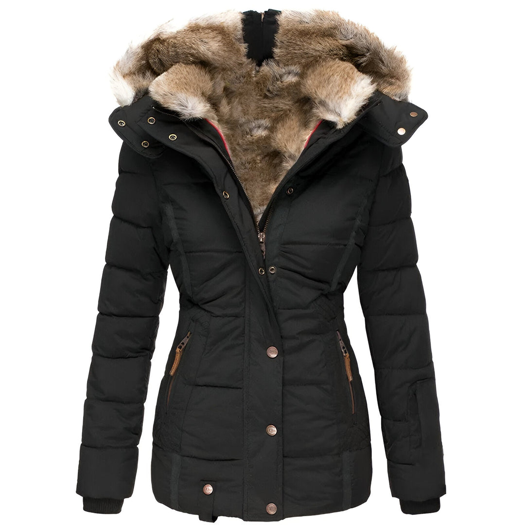 Gabrielle | Women’s Winter Puffer Jacket with Fur Hood Caliboot