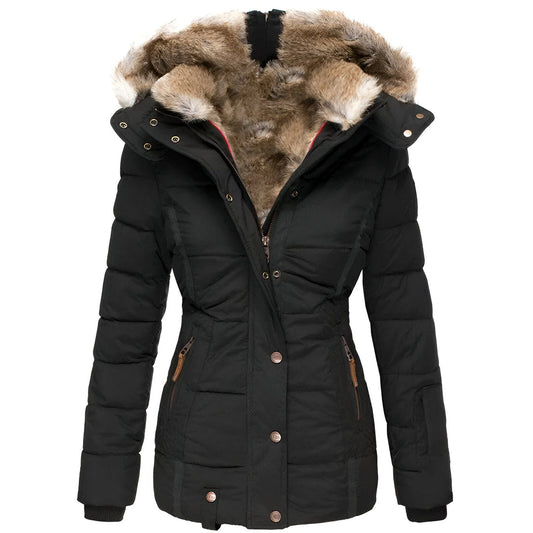 Gabrielle | Women’s Winter Puffer Jacket with Fur Hood Caliboot
