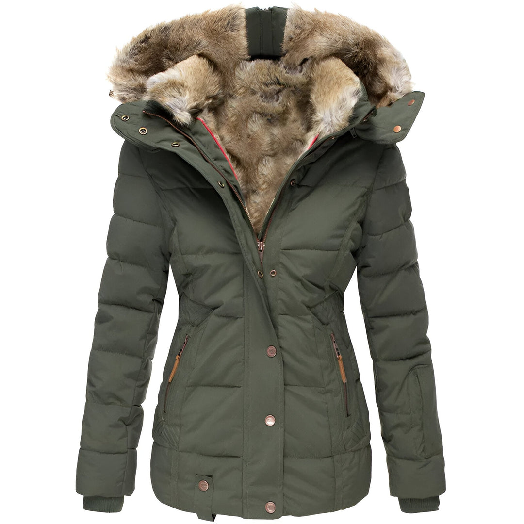 Gabrielle | Women’s Winter Puffer Jacket with Fur Hood Caliboot