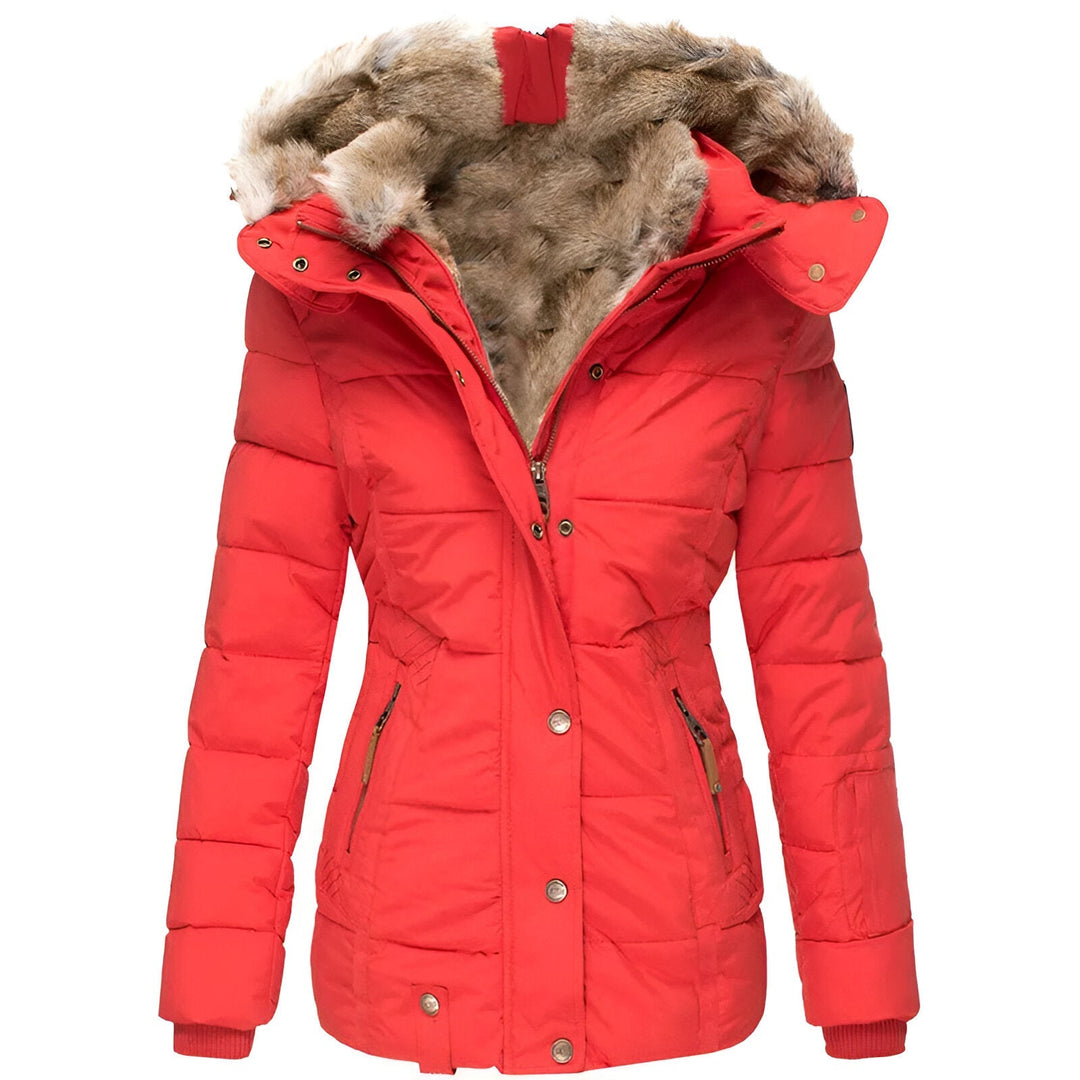 Gabrielle | Women’s Winter Puffer Jacket with Fur Hood Caliboot