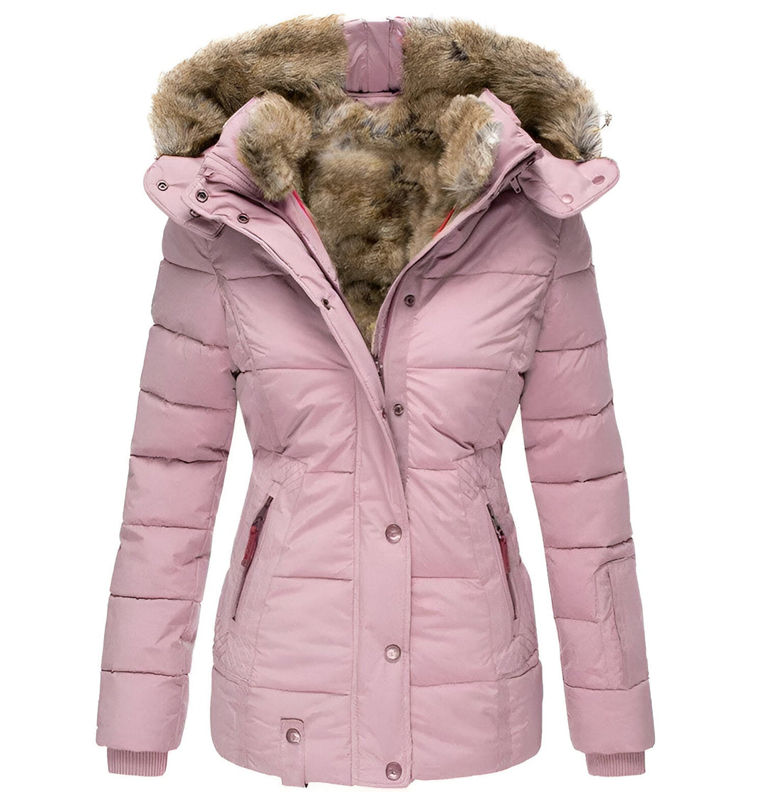 Gabrielle | Women’s Winter Puffer Jacket with Fur Hood Caliboot