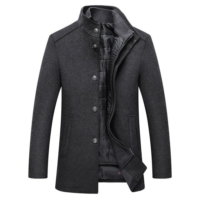 Jaxon | Stand Collar Button Up Winter Jacket Men Caliboot