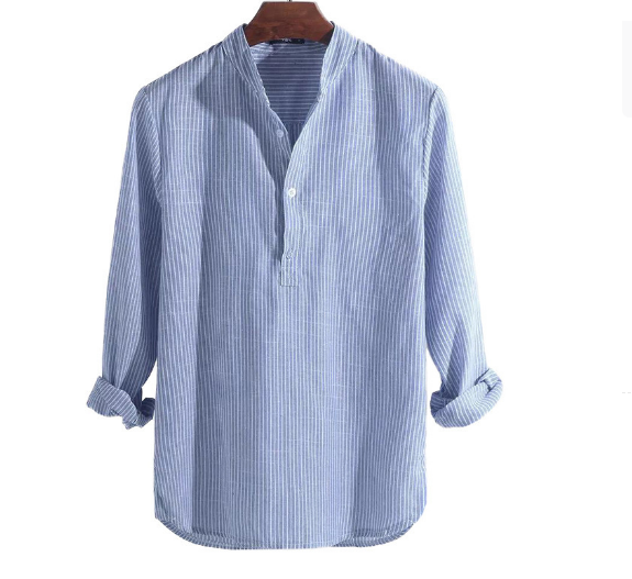 Swan – Chemise Rayée Décontractée pour Hommes – Fraîche & Chic