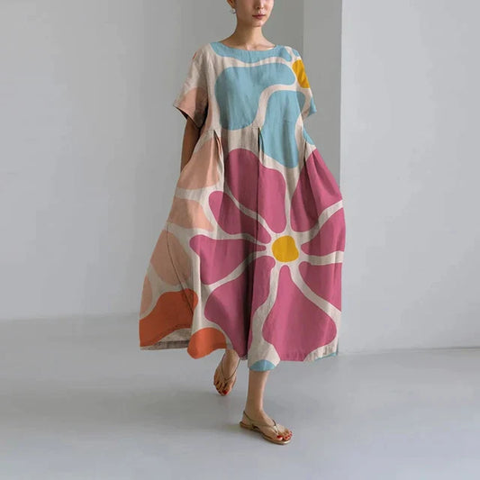 Florie – Robe à Imprimé Floral pour Femmes – Décontractée & Élégante