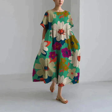 Florie – Robe à Imprimé Floral pour Femmes – Décontractée & Élégante