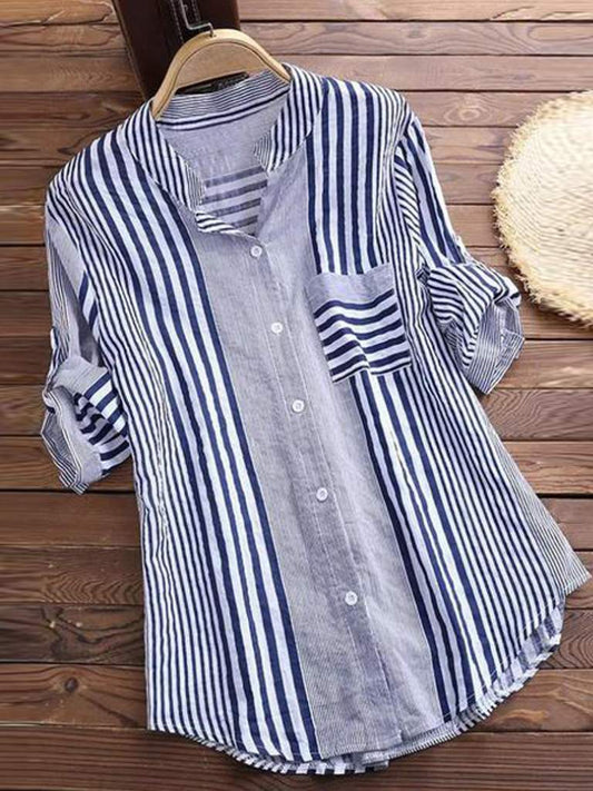 Anaïs – Blouse Rayée pour Femmes – Fraîche & Moderne