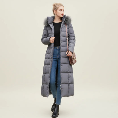 Quilted Hooded Belted Maxi-Length Puffer Jacket for Women – Warmth & Cozy Comfort