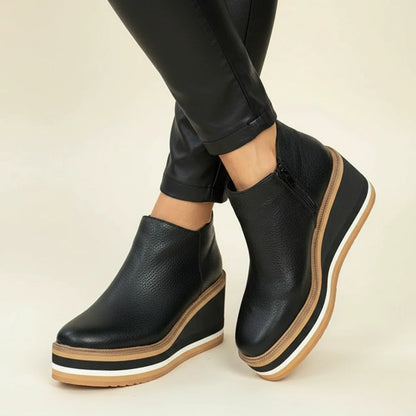 Platform Wedge Ankle Boots for Women – Stylish & Comfortable Design